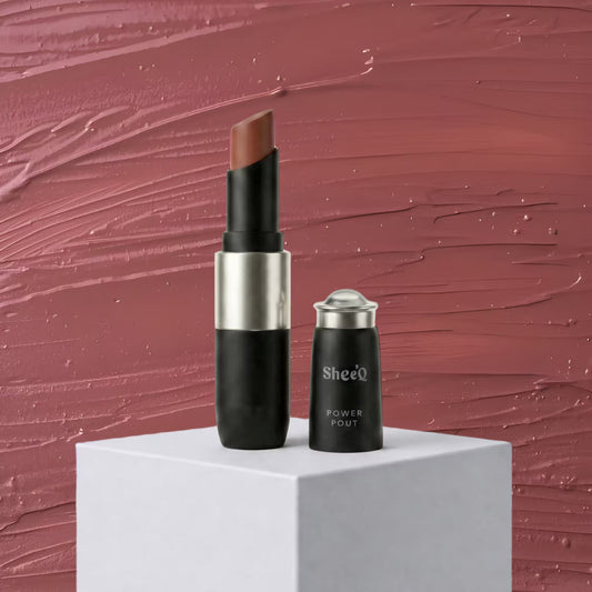 Power Pout - Creamy Matte Bullet Lipstick - Amber Brown - 04