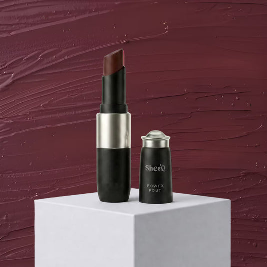 Power Pout - Creamy Matte Bullet Lipstick - Dark Chocolate - 07