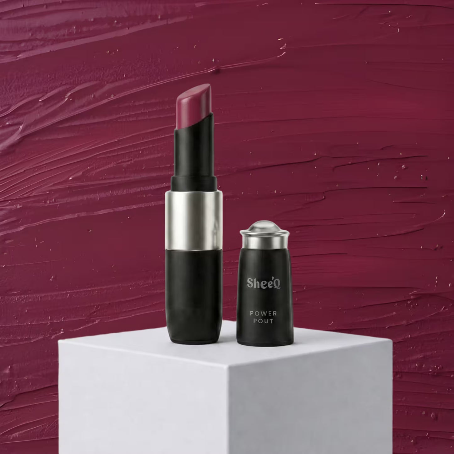 Power Pout - Creamy Matte Bullet Lipstick - Rich Cabernet - 12